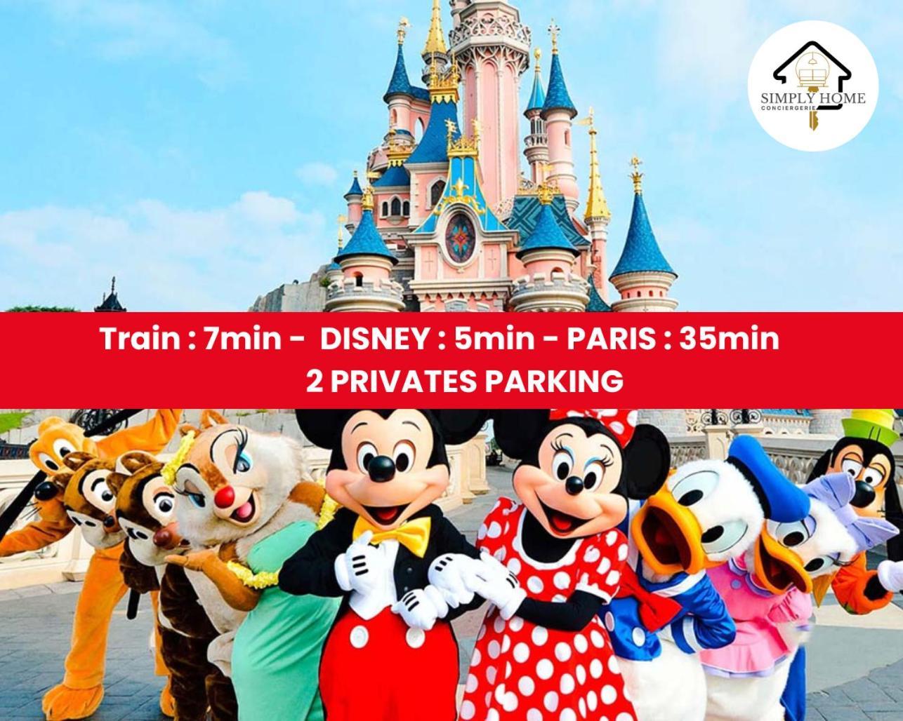 L Eiffel Disney 5Min Paris 35Min Parking Terrasse Serris Exterior photo